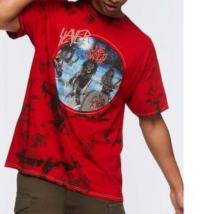 Slayer Live Undead thrash metal rock Tie Dye Official L NWT